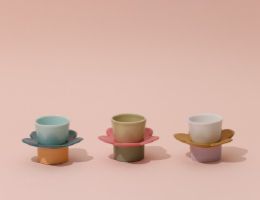 한잔 꽃(도자기)